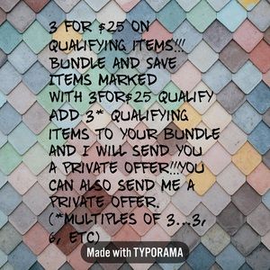 3 for $25 on Qualifying Items!